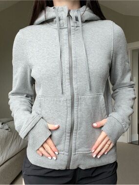 Grey Lululemon zip up hoodie